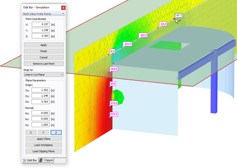 Graphical Definition of Mesh Value Probe Points